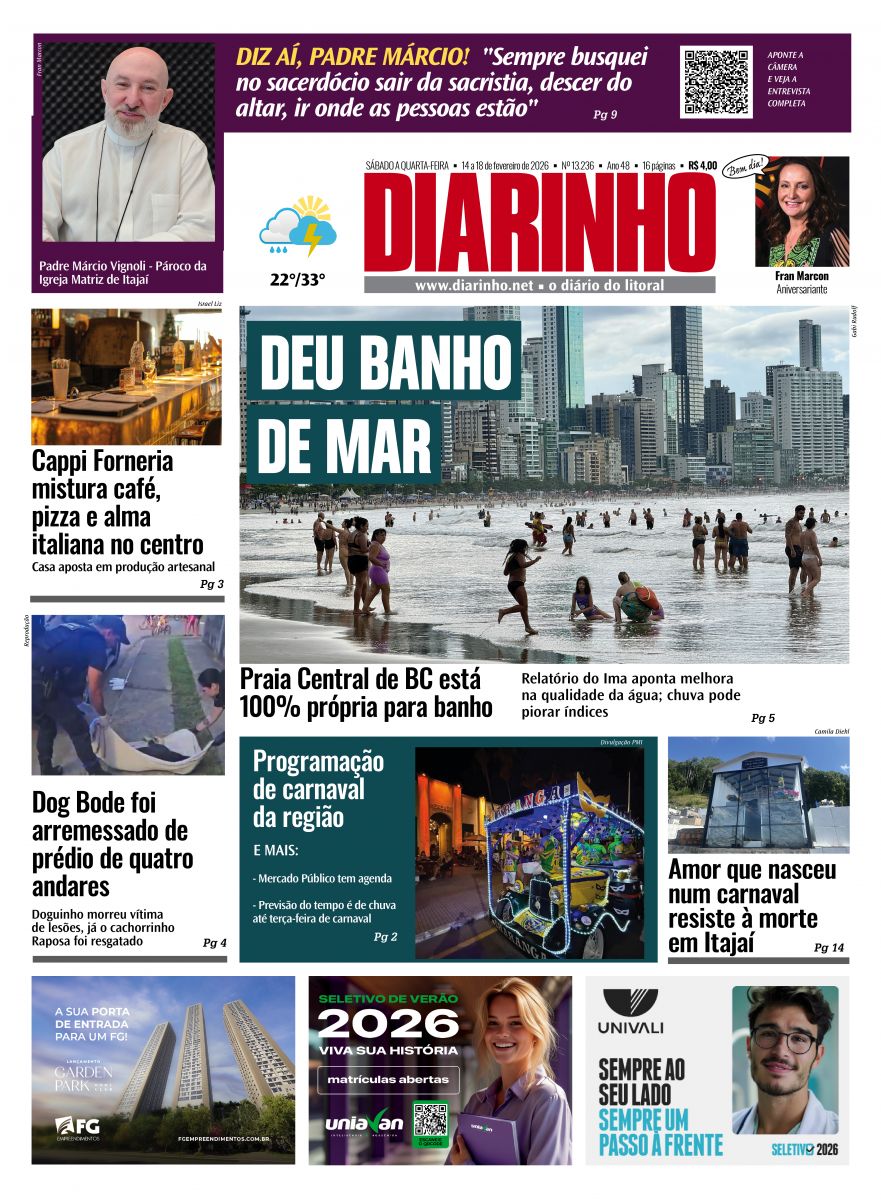 Capa de hoje