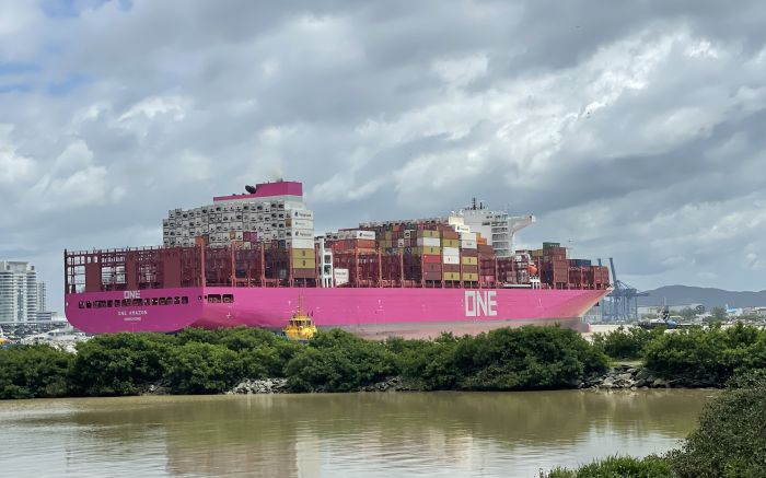 Cargueiro é um dos mais novos navios da empresa e chegou ao Brasil no dia 20  