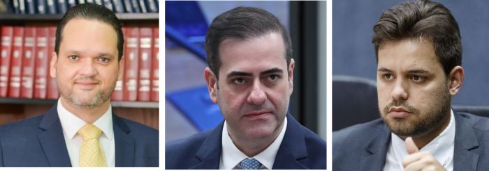 João Paulo Tavares Bastos (PT), Carlos Chiodini (MDB) e Osmar Teixeira (PSD) estarão na disputa
(foto: divulgação)