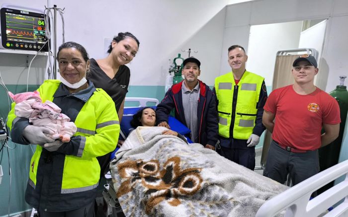 Ela é a terceira filha da mamãe (Foto: Divulgação/CBMSC)