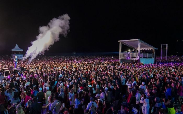 Emoção, hits e diversão marcaram o show gratuito da banda (Foto: Divulgação/PMBC/Ricardo Wolffenbuttel)