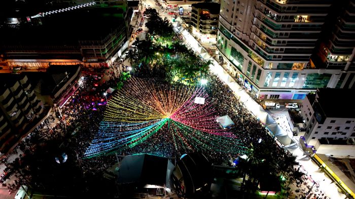 Show do cantor Michel Teló foi o ponto alto do Arraiá Solidário no sábado (Foto: Divulgação PMI)