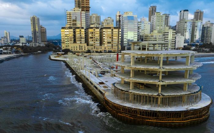 Píer Oporto deve receber restaurantes, lojas e atrativos turísticos em Itapema (Foto: Divulgação/Câmara de Itapema)