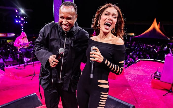 Anitta surpreendeu os fãs ao cantar pagodes clássicos (Foto: @wadsonhenrique_)