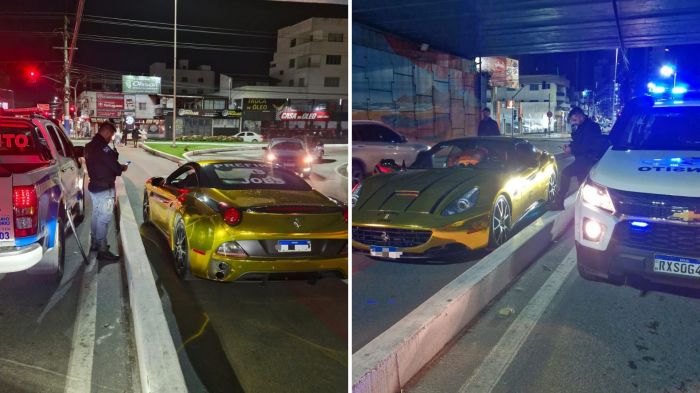 Agentes deram a multa e liberam o condutor (Foto: BC Trânsito)