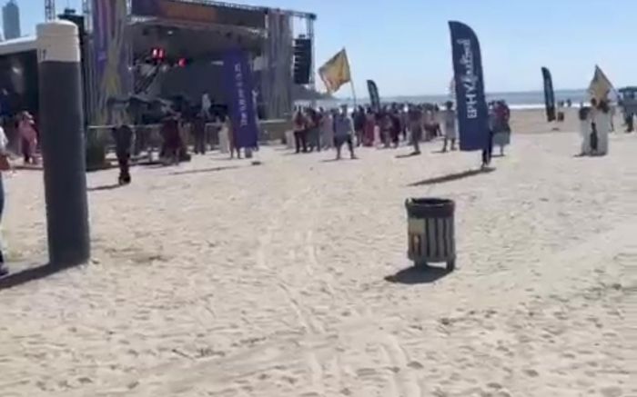 Morador usou medidor de som e mostrou volume acima dos 90 decibéis durante evento (Foto: Reprodução)