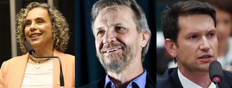 Ana Paula Lima (PT), Pedro Uczai (PT) e Gilson Marques (Novo) são contra
