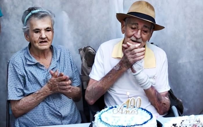 Registro do último aniversário da Vovó Natalícia, em São Brás (Foto: Divulgação)