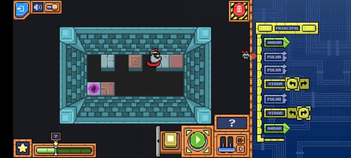 Dungeon-Bot é um jogo de lógica e programação com uma proposta educacional
(FOTO: Divulgação/ Ewerton Eyre devMorais Alonso/Lucas Benvenuti)