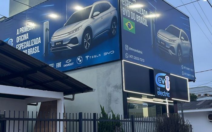 A EV Car Electric tem estrutura especializada para atender modelos da BYD (Foto: Divulgação)