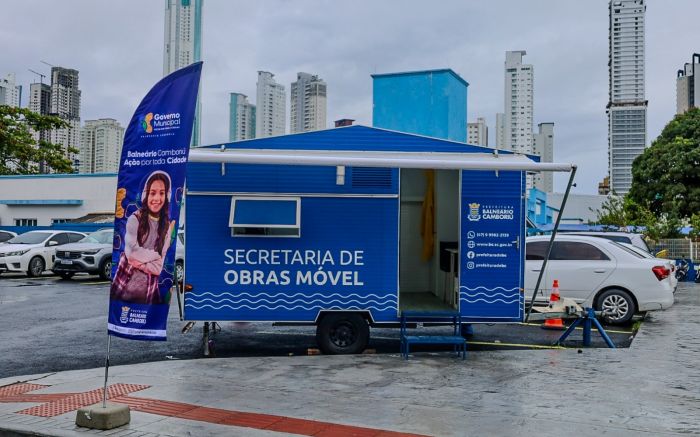 Projeto da unidade móvel da Secretaria de Obras de BC foi lançado em abril, facilitando o acesso a serviços públicos (Foto: Marcos Brito)