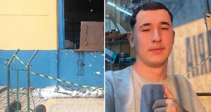 Vítima foi atingida por caminhão durante operação de carga e descarga (Foto: Divulgação PMSC)