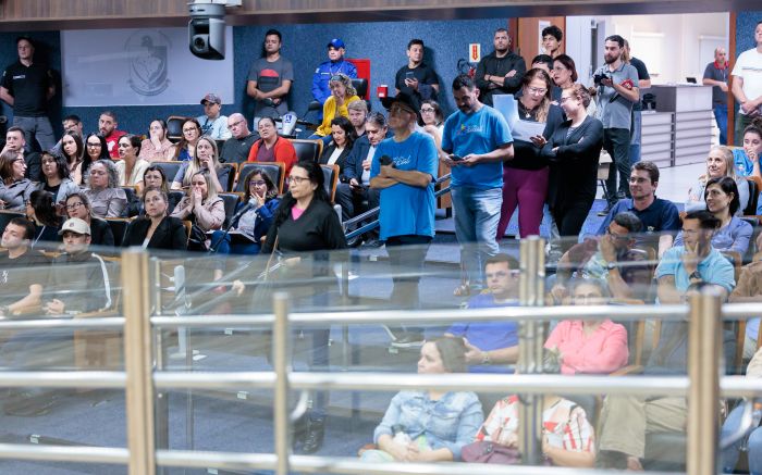 Evento na Câmara focou em segurança, sem medidas de saúde ou assistência social (Foto: Davi Spuldaro/CVI)
