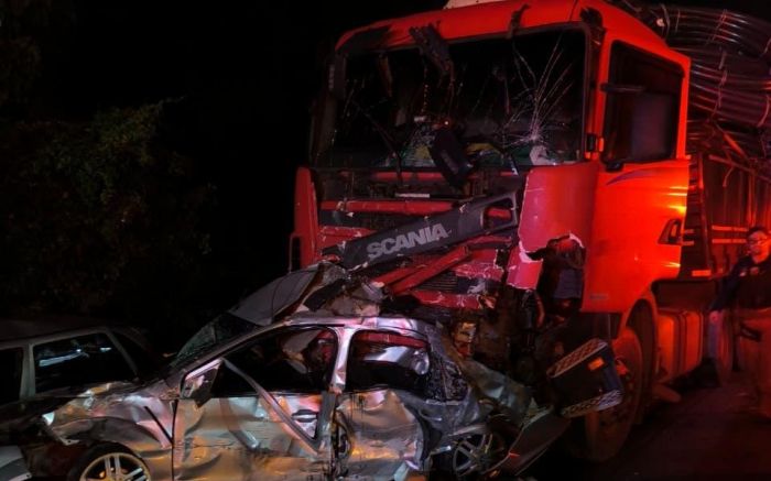 Ocorrência deixou rodovia travada por cerca de seis horas (Foto: Divulgação/CBMSC)