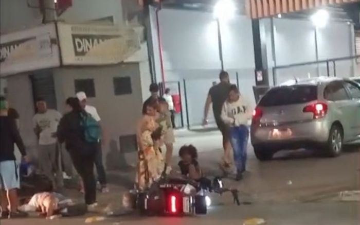 Legenda: Mulher sofreu acidente na noite de sábado (Foto: Reprodução)