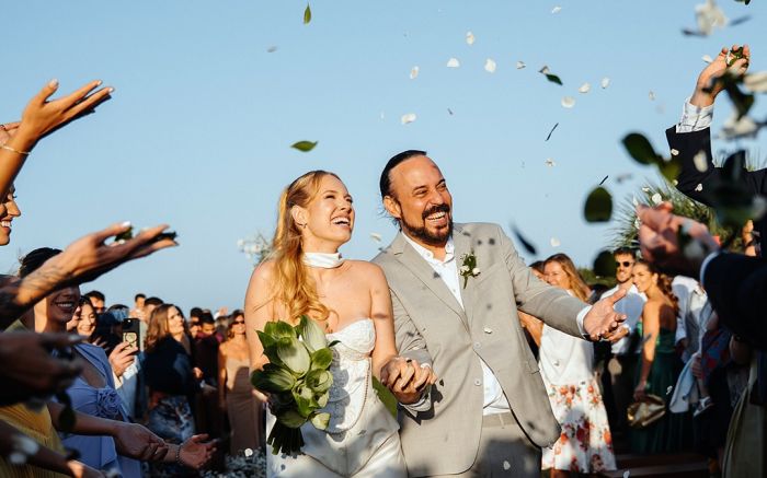 Pedido de casamento aconteceu durante show de Armandinho, que marcou presença na cerimônia (Foto: Reprodução/Redes sociais)