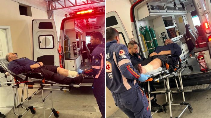 Parlamentar passa por avaliação vascular para conter o sangramento (Foto: Divulgação)