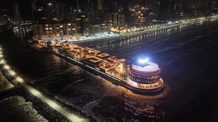 Estrutura do Píer Oporto tem 300 metros de extensão sobre o mar e é inédita na América Latina (Foto: Divulgação)