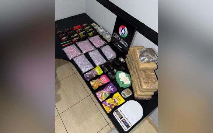 Drogas renderiam cerca de R$ 1 milhão ao tráfico (Foto: PM)