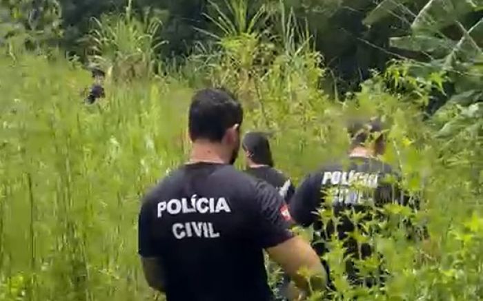 Polícia Civil apontou o local onde o corpo de Isabela foi enterrado (Foto: Divulgação PCSC)