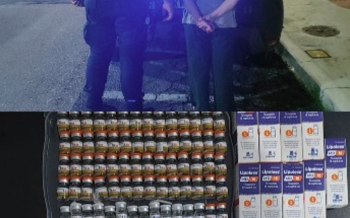 Mulher foi presa após guardas encontrarem ampolas de tirzepatida clandestinas em geladeira (Foto: Divulgação/GMBC)