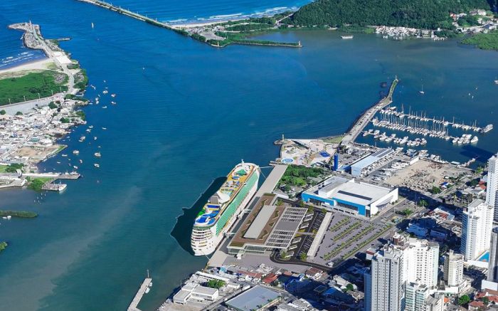 Terminal projetado pode receber alguns dos maiores navios de cruzeiro do mundo (Foto: Reprodução)