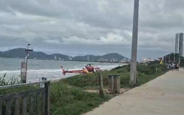 Bombeiros e guarda-vidas tentaram reanimar a vítima, mas sem sucesso (Foto: Reprodução)