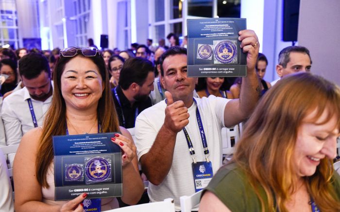 Campanha Orgulho em ser corretor foi lançada na abertura do evento (Foto: Petra Mafalda)