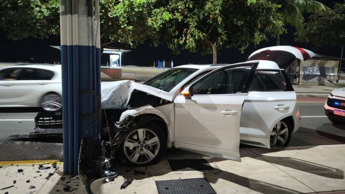 Apesar do impacto, ninguém ficou ferido (Foto: Divulgação/BC Trânsito)