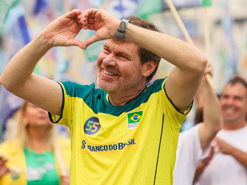 O prefeito de Navega City, Liba Top, ops, Fronza (PSD), lança pacote de obras de R$ 150 milhões nesta segunda-feira