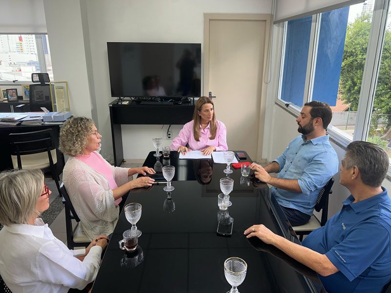 A deputada federal Ana Paula Lima (PT) visitou a prefeitona dos bairros, Ju Pavan (PSD) (foto: divulgação)