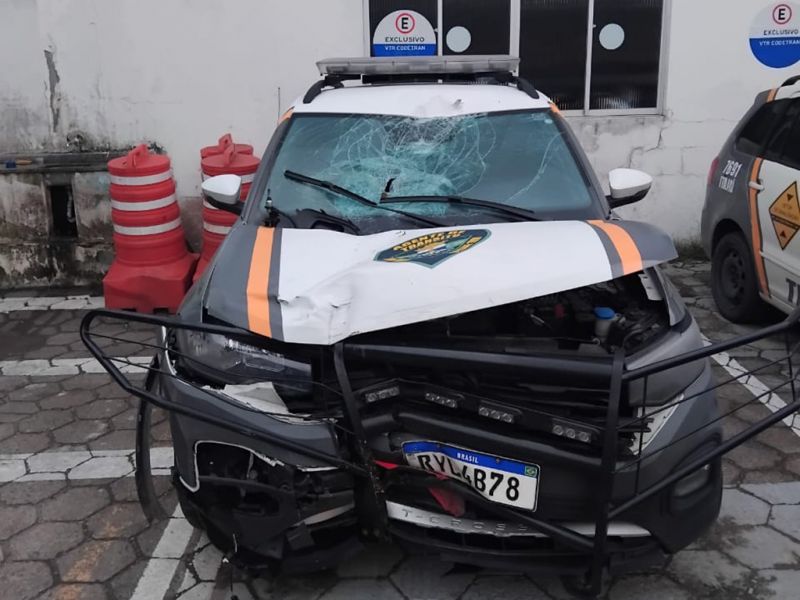 Viatura da Codetran se envolve em acidade grave, mas o silêncio impera (foto: leitor)