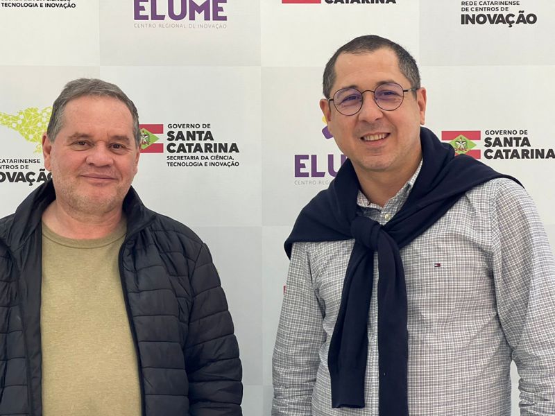 O JC, convidado pelo futebolista e chefão do Invest Itajaí, Níkolas Reis, visitou o Centro Regional de Inovação, o Elume 