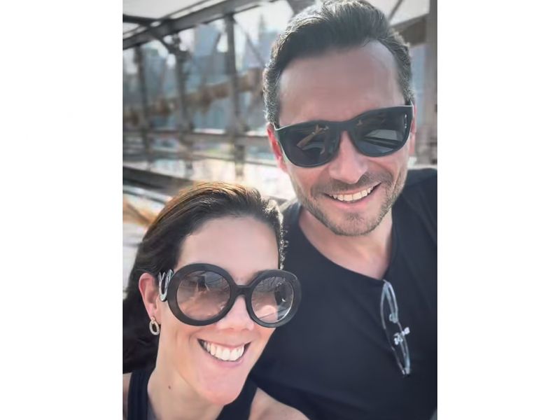 Fernanda e Rodrigo Fernandes estão em Nova York, aproveitando o calorzinho