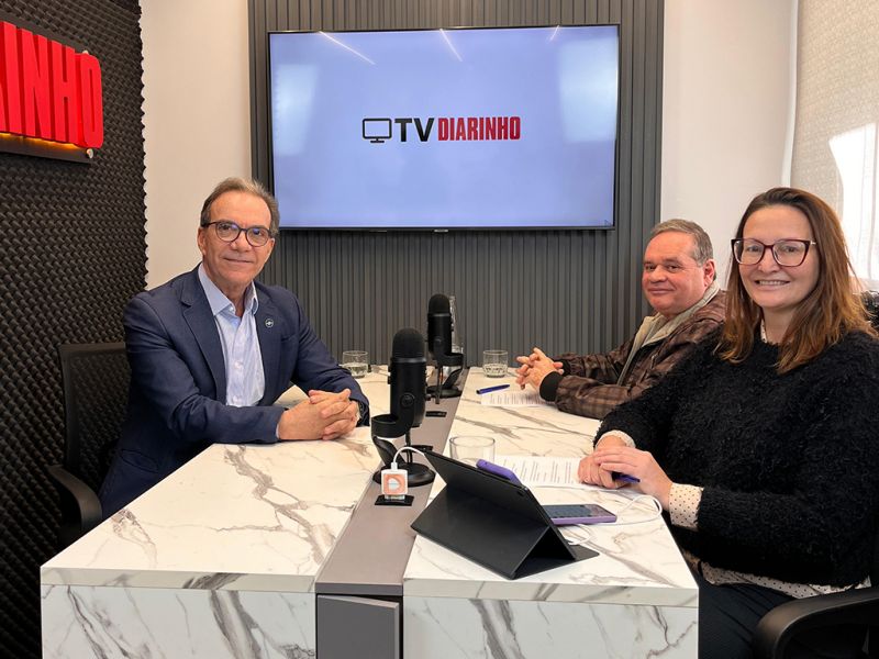 O presidente nacional do Sebrae, Décio Lima, participou do “Diz aí!” do DIARINHO com a jornalista Fran Marcon e o JC