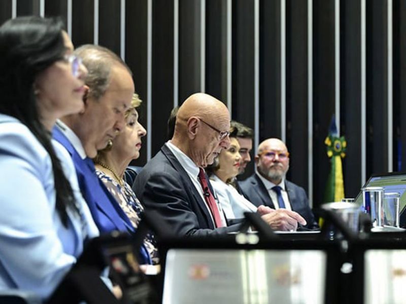 Senado realiza sessão especial em comemoração aos 50 anos da Secretaria de Articulação Nacional de Santa Catarina  (foto: Geraldo Magela/Agência Senado)