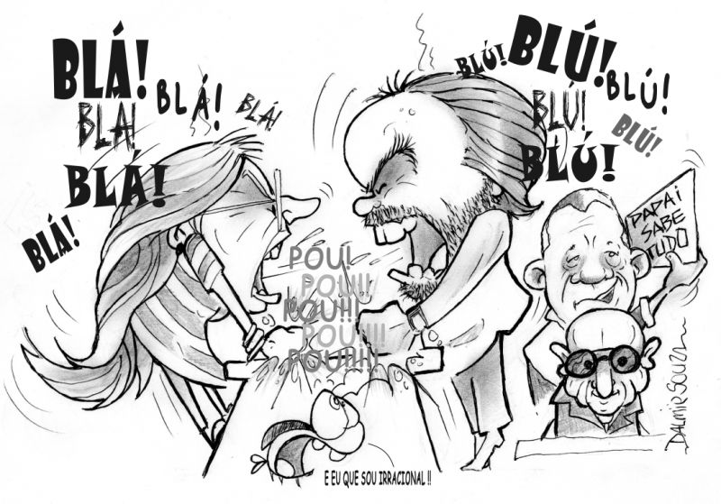 Enquanto isso ... (foto: Charge do Miro)