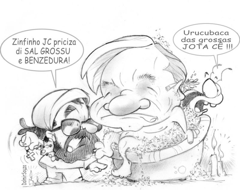 Enquanto isso (Charge do Dalmir) 