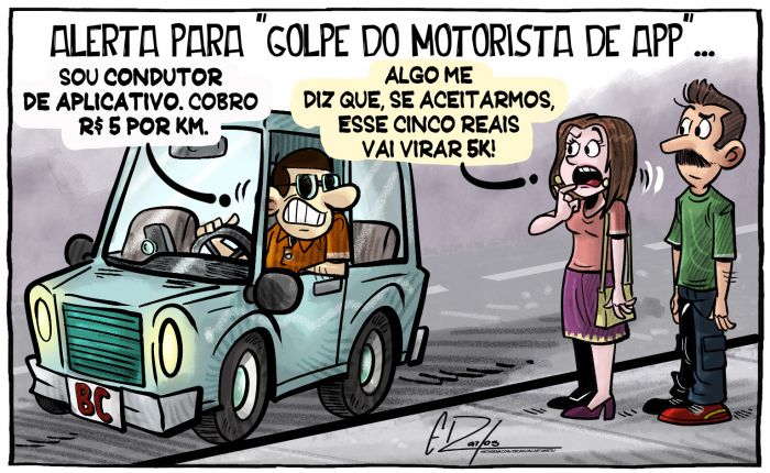 Alerta para “golpe do motorista de app”