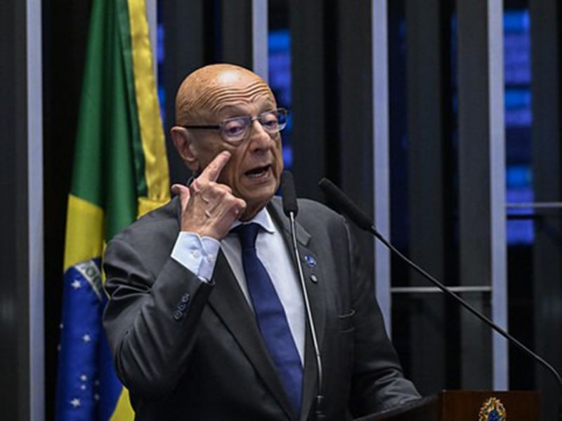 Senador turco-careca Esperidião Amin (PP) cobrou, no Senado Federal, a abertura da CPI do Banco Master (foto: Carlos Moura/Senado)