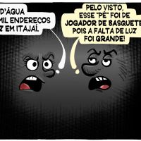 Temporal causa falta de luz em Itajaí