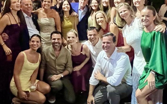 Família Dalçoquio no niver da Gina