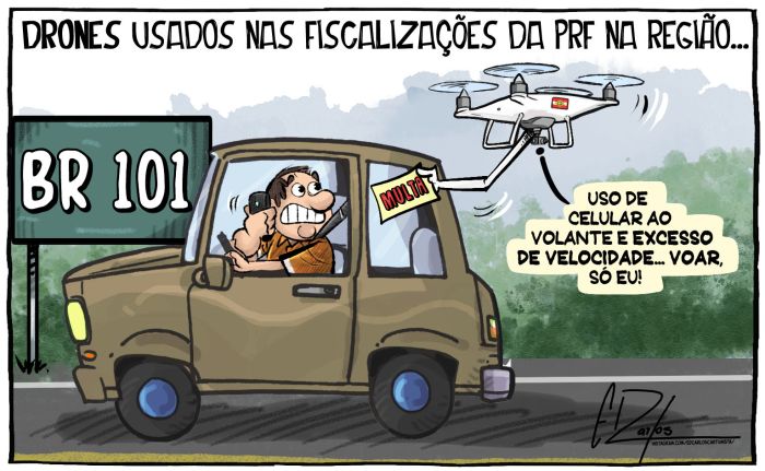 Drones são usados nas fiscalizações da PRF na região